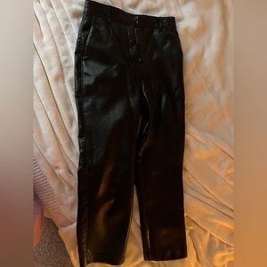 Size 6 Aritzia Babaton black leather pants
